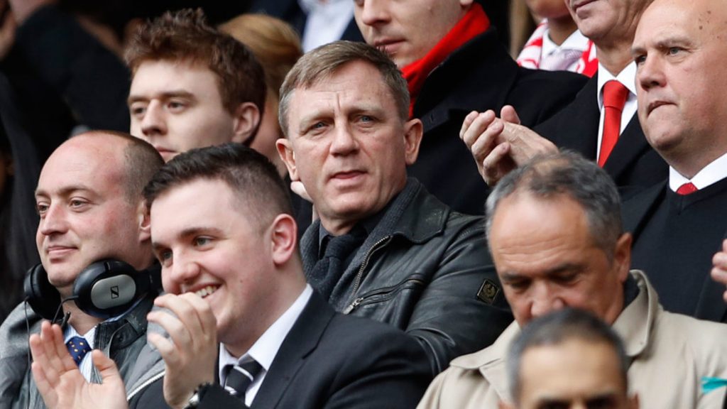 daniel craig at liverpool match